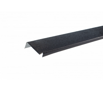 Планка примыкания пластизол RAL 9005 черная 20х45х15х10 мм, Длина 2 м